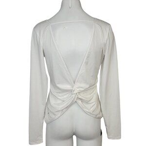 ZYIA Womens Vibe  Twist Back Long Sleeve Top Size M